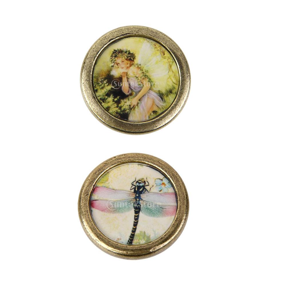 2 Pieces Pastoral Style Cabinet Door Drawer Bin Handles Pull Knobs Hardware