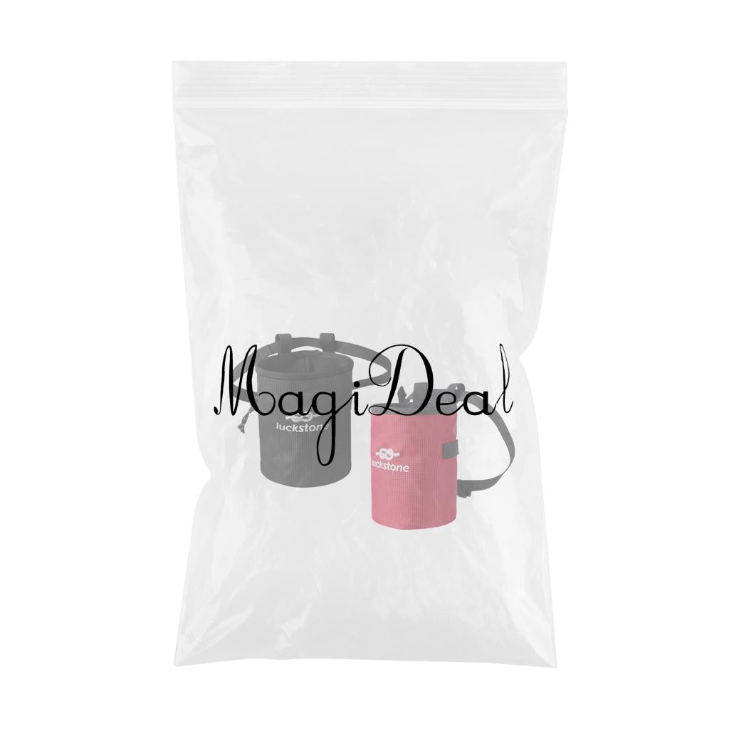 2 Pieces Large Rock Climbers Outdoor Climbing Chalk Bag with Adjustable Belt