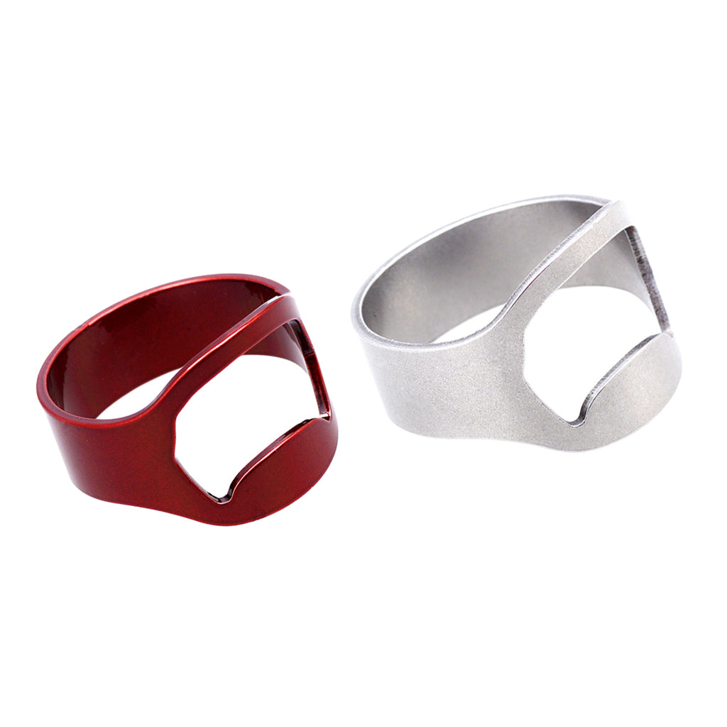 2Pieces Men Stainless Steel Beer Bar Bottle Opener Ring Bike Ring for Home