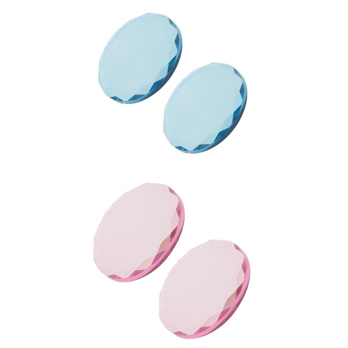 4 Pieces Crystal Glass Adhesive Glue Pallet Holder for Eyelash Extension Set
