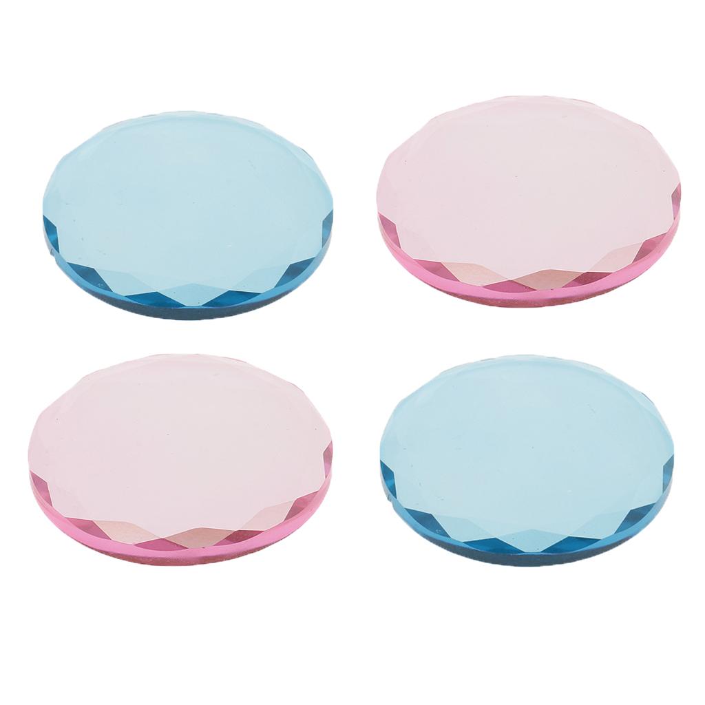 4 Pieces Crystal Glass Adhesive Glue Pallet Holder for Eyelash Extension Set