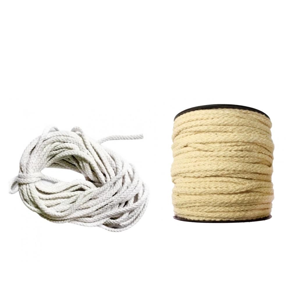 5mmx10m Bleached White and 50m Natural White Twisted 100% Cotton Rope Cord