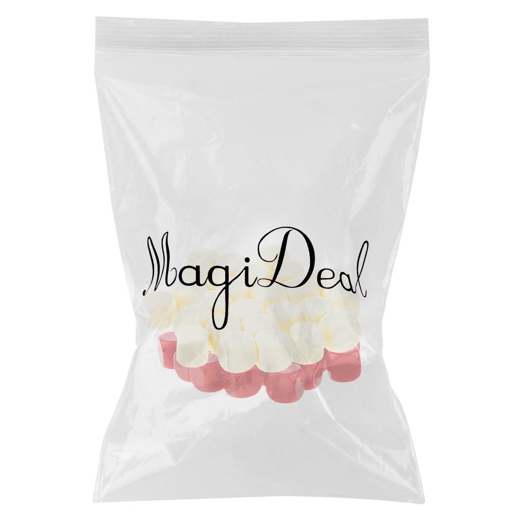 50Pieces Opaque Blank Six Sided Dice D6 for D&D RPG Gaming Red and Beige