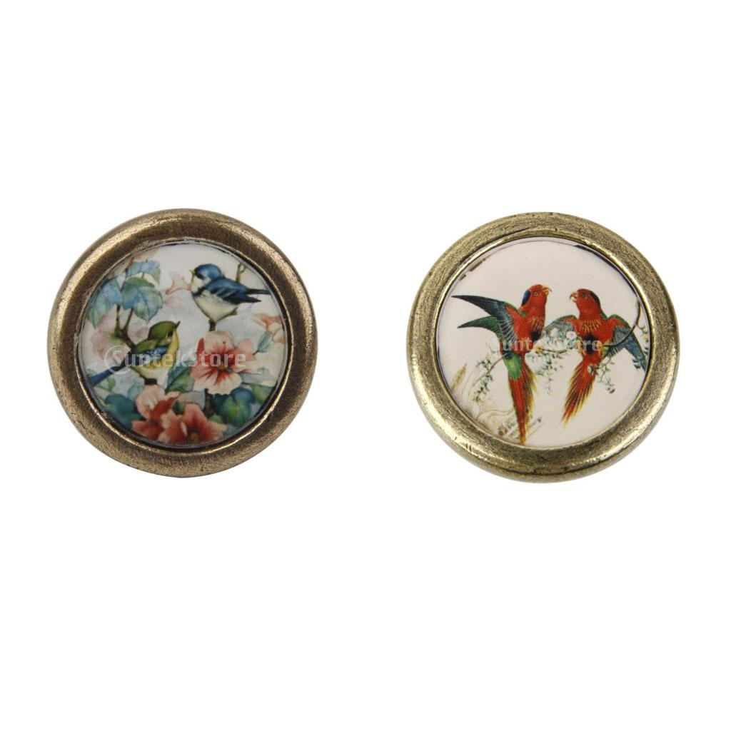 2 Pieces Rustic Round Cabinet Door Drawer Handle Cupboard Pull Knob Hardware