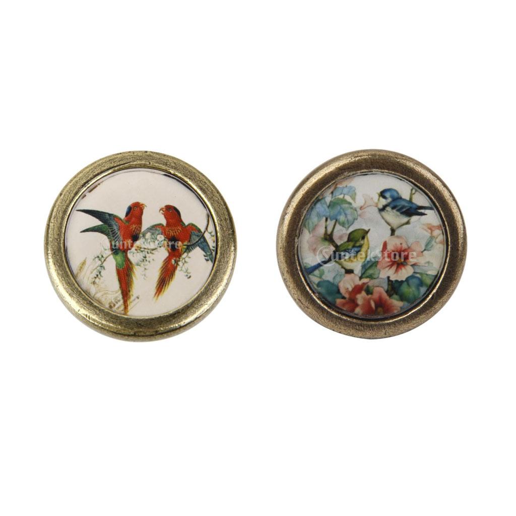 2 Pieces Rustic Round Cabinet Door Drawer Handle Cupboard Pull Knob Hardware