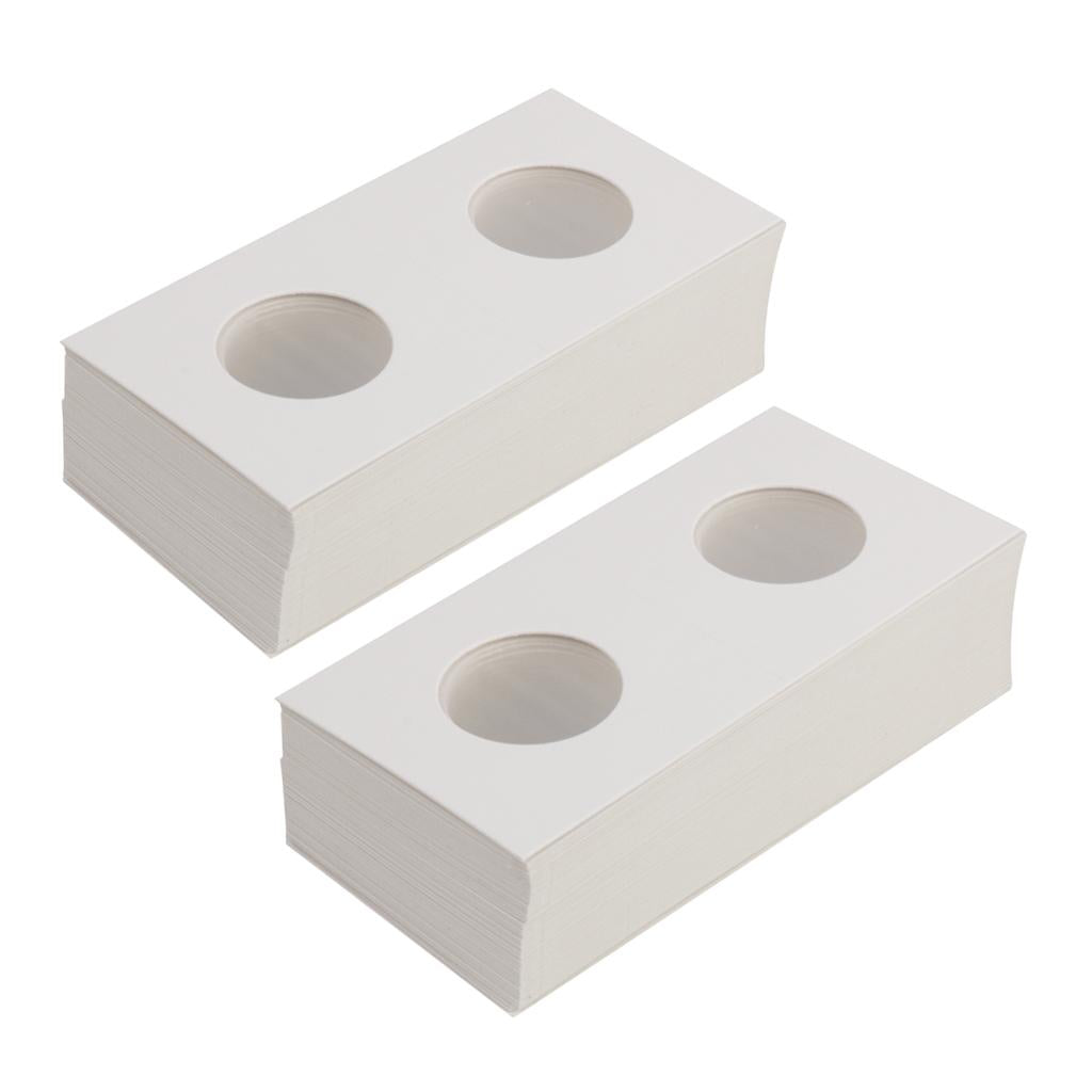 100PCS Cardboard Coin Holders Flips Mylar Coin Supplies 23/29mm