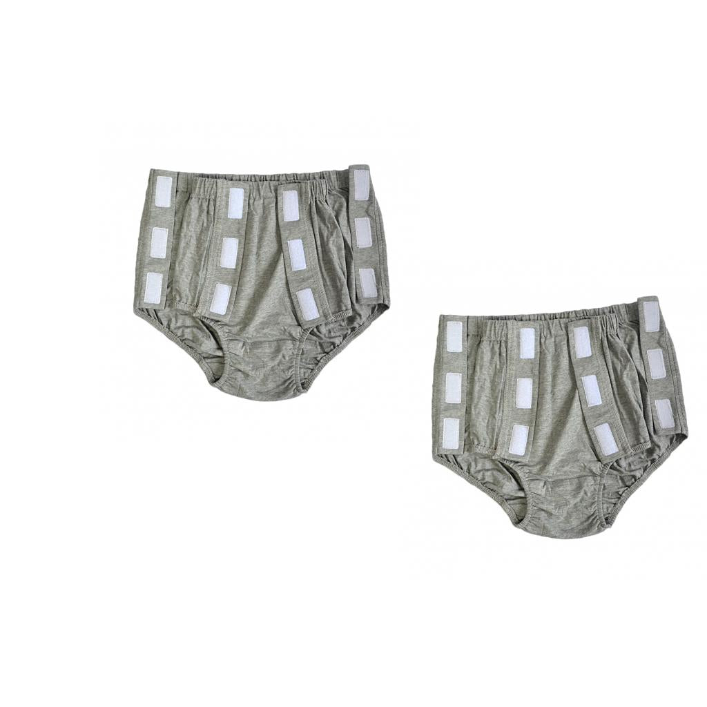 2x Male Adults Reusable Incontinence Pant Diaper Protective Grey XXL