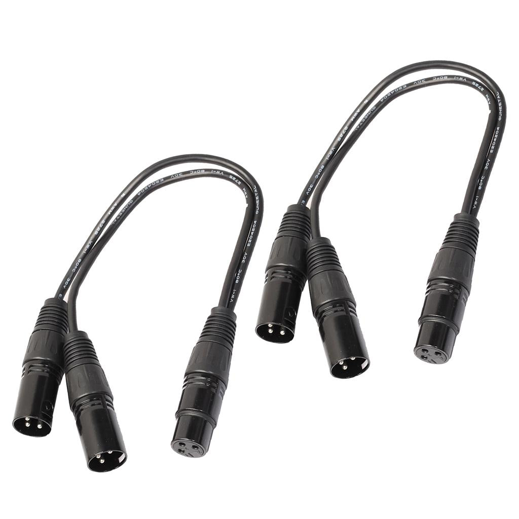 2Pieces Microphone Lead Mic Cable XLR Patch Lead Dual Male to Female Plugs