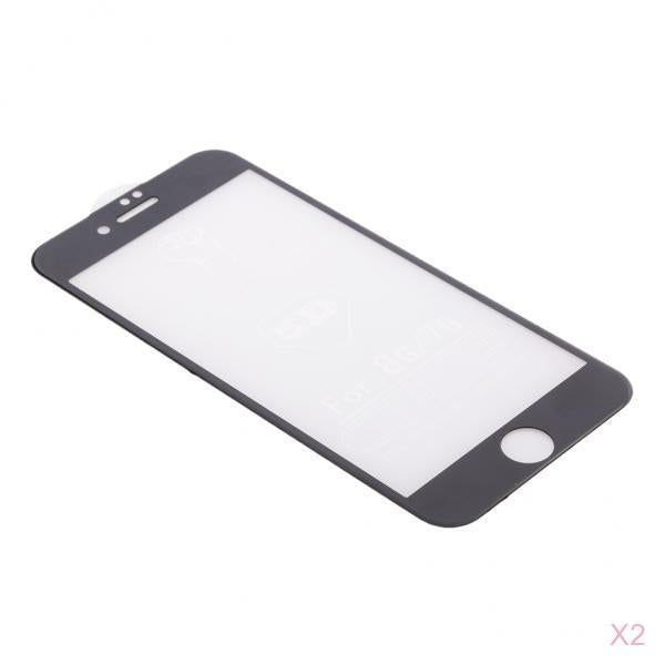 2Pieces 5D Curved Tempered Glass Screen Protector Full Cover for iPhone 7/8