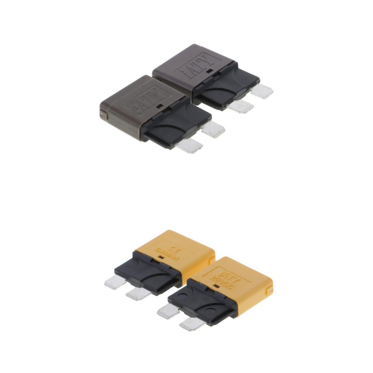 4Pcs 28V 7.5A+20A Car Truck Boat Mini Blade Fuses Manual Circuit Breaker