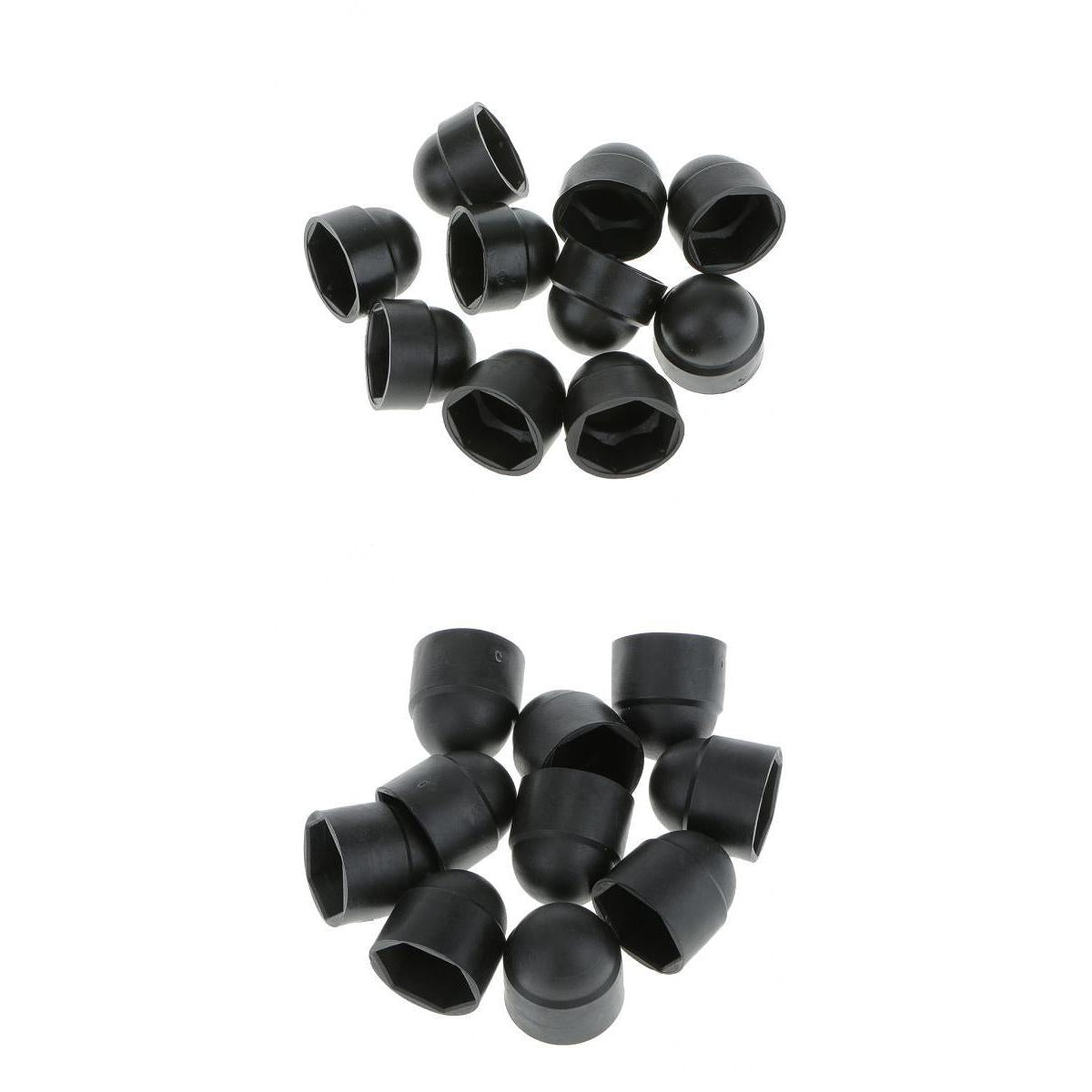 10pcs M12+10 pcs M10 Black Dome Bolt Nut Protection Caps Cover Hexagon Screw