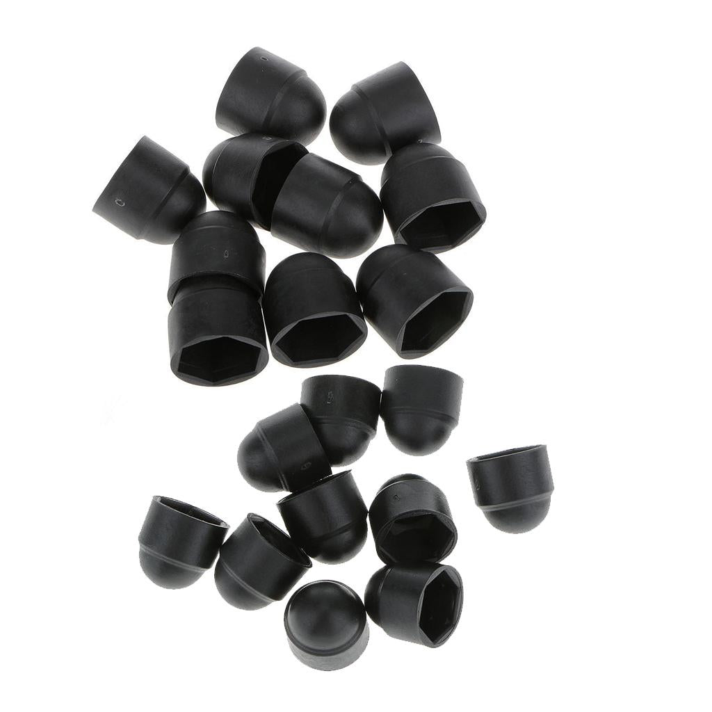 10pcs M12+10 pcs M10 Black Dome Bolt Nut Protection Caps Cover Hexagon Screw