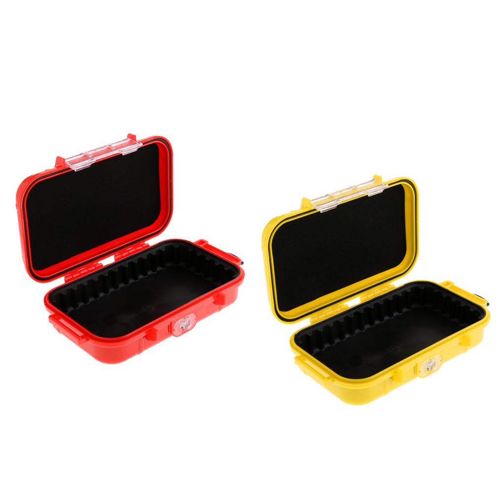 2 Pieces Outdoor Shockproof Survival Waterproof Storage Case Box Container