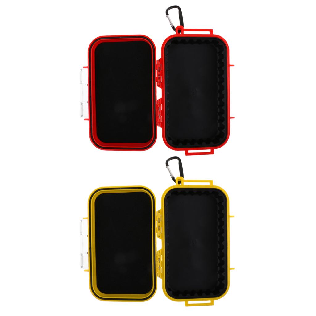 2 Pieces Outdoor Shockproof Survival Waterproof Storage Case Box Container