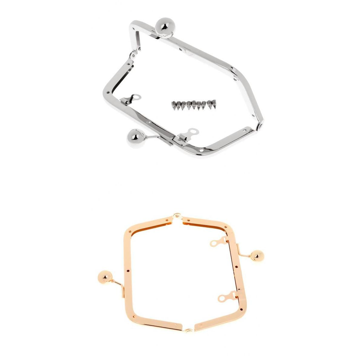 2Pcs Metal DIY Purse Coins Bags Metal Kiss Clasp Alloy Lock Frame