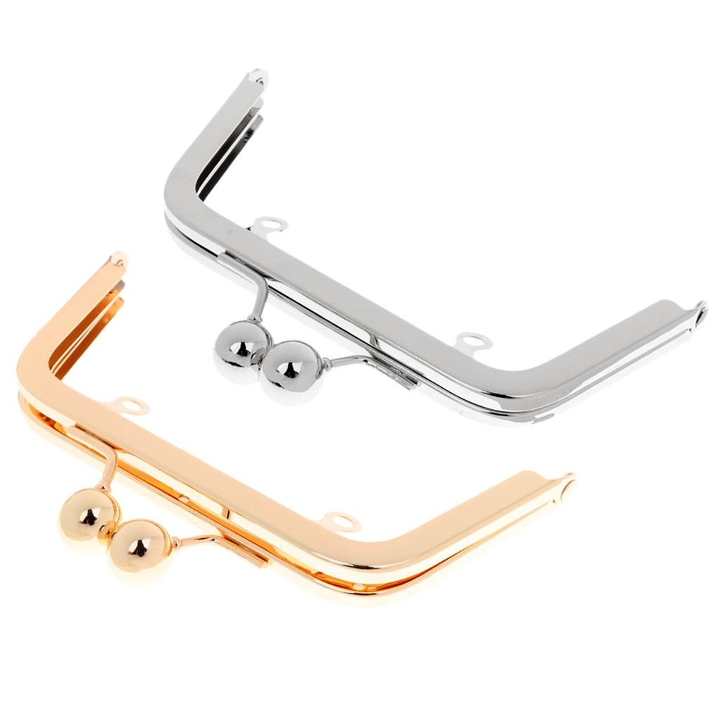2Pcs Metal DIY Purse Coins Bags Metal Kiss Clasp Alloy Lock Frame