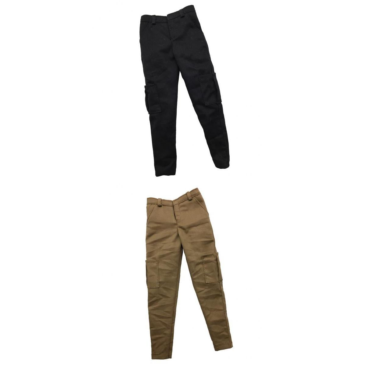 2 Pieces 1/6 Scale Mens Casual Pants Trousers for 12'' Action Figure