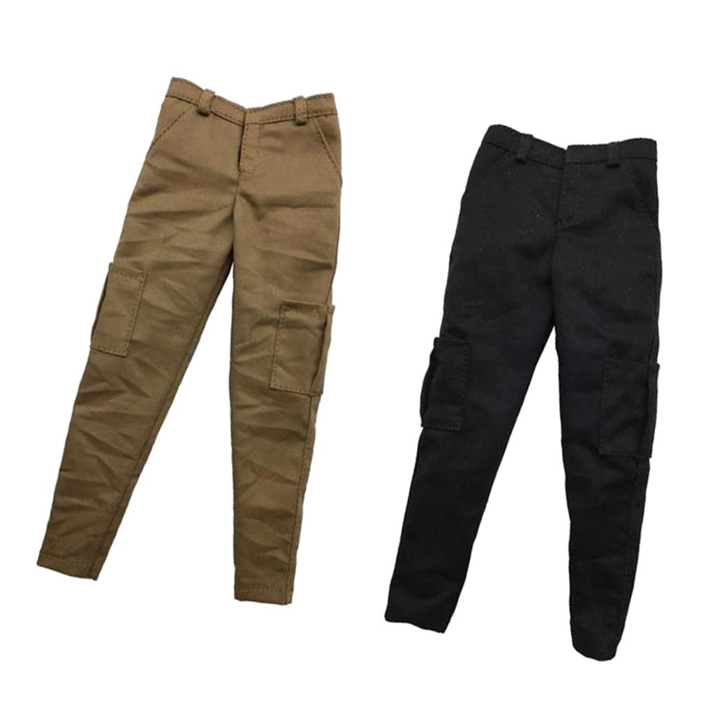 2 Pieces 1/6 Scale Mens Casual Pants Trousers for 12'' Action Figure