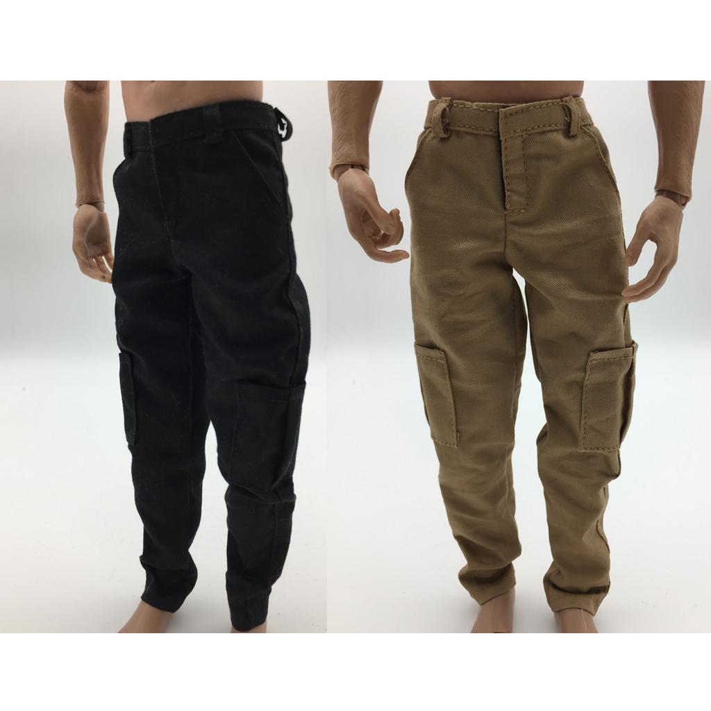 2 Pieces 1/6 Scale Mens Casual Pants Trousers for 12'' Action Figure