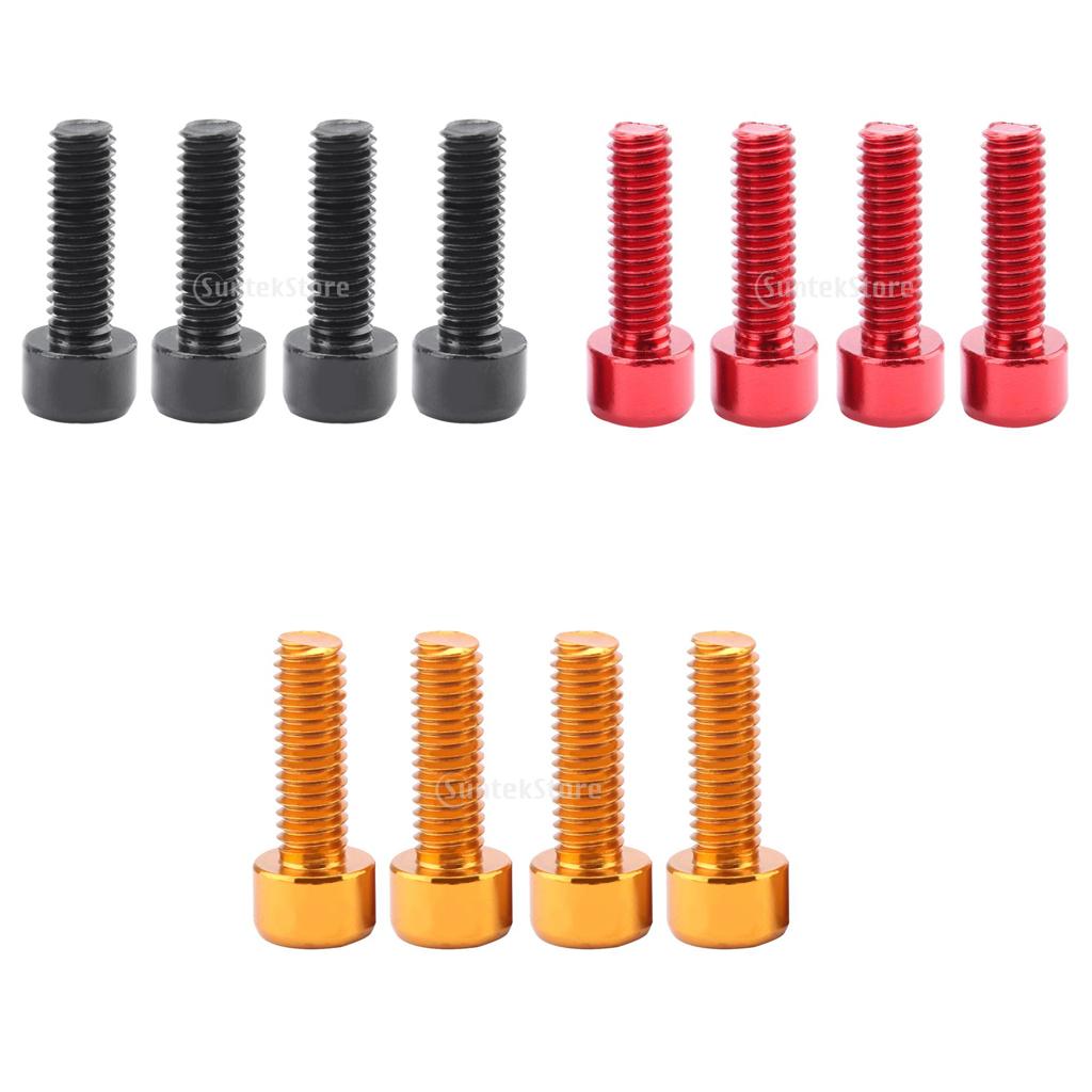 12pcs Alloy Bike Water Bottle Cage Bolts Holder Socket Screws Black Red Gold