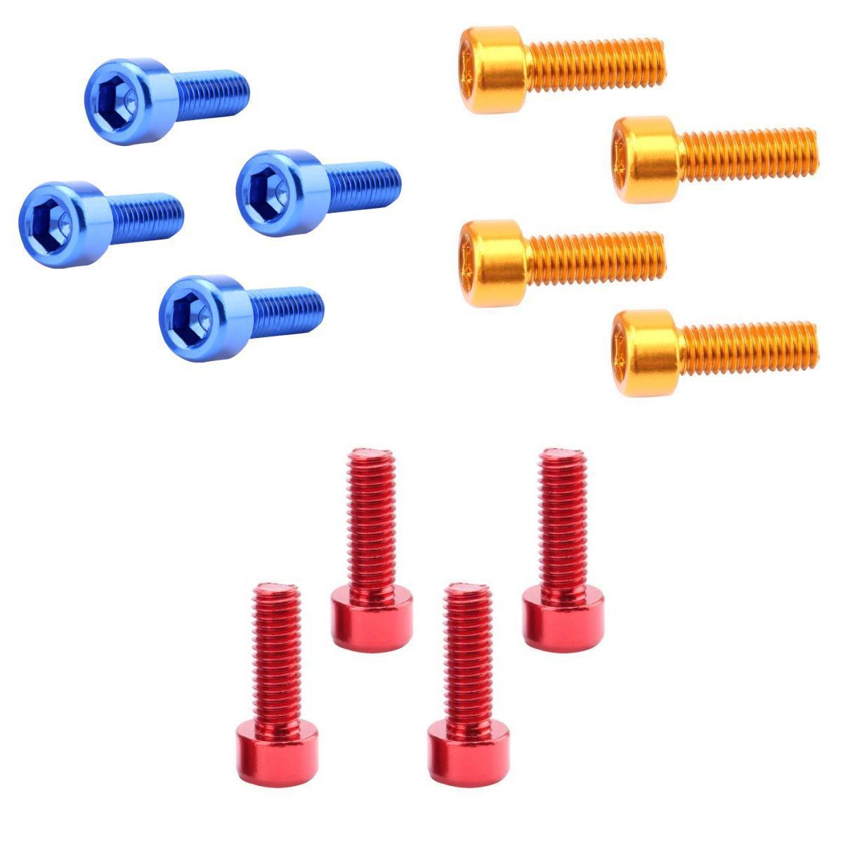12pcs Alloy Bike Water Bottle Cage Bolts Holder Socket Screws Red Gold Blue