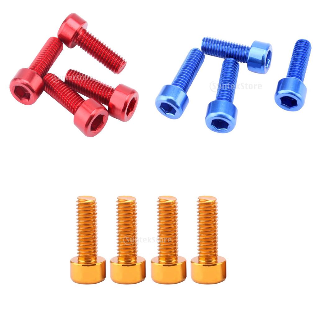 12pcs Alloy Bike Water Bottle Cage Bolts Holder Socket Screws Red Gold Blue