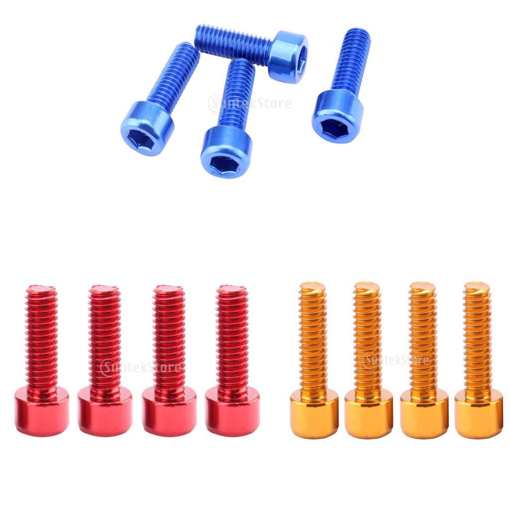 12pcs Alloy Bike Water Bottle Cage Bolts Holder Socket Screws Red Gold Blue