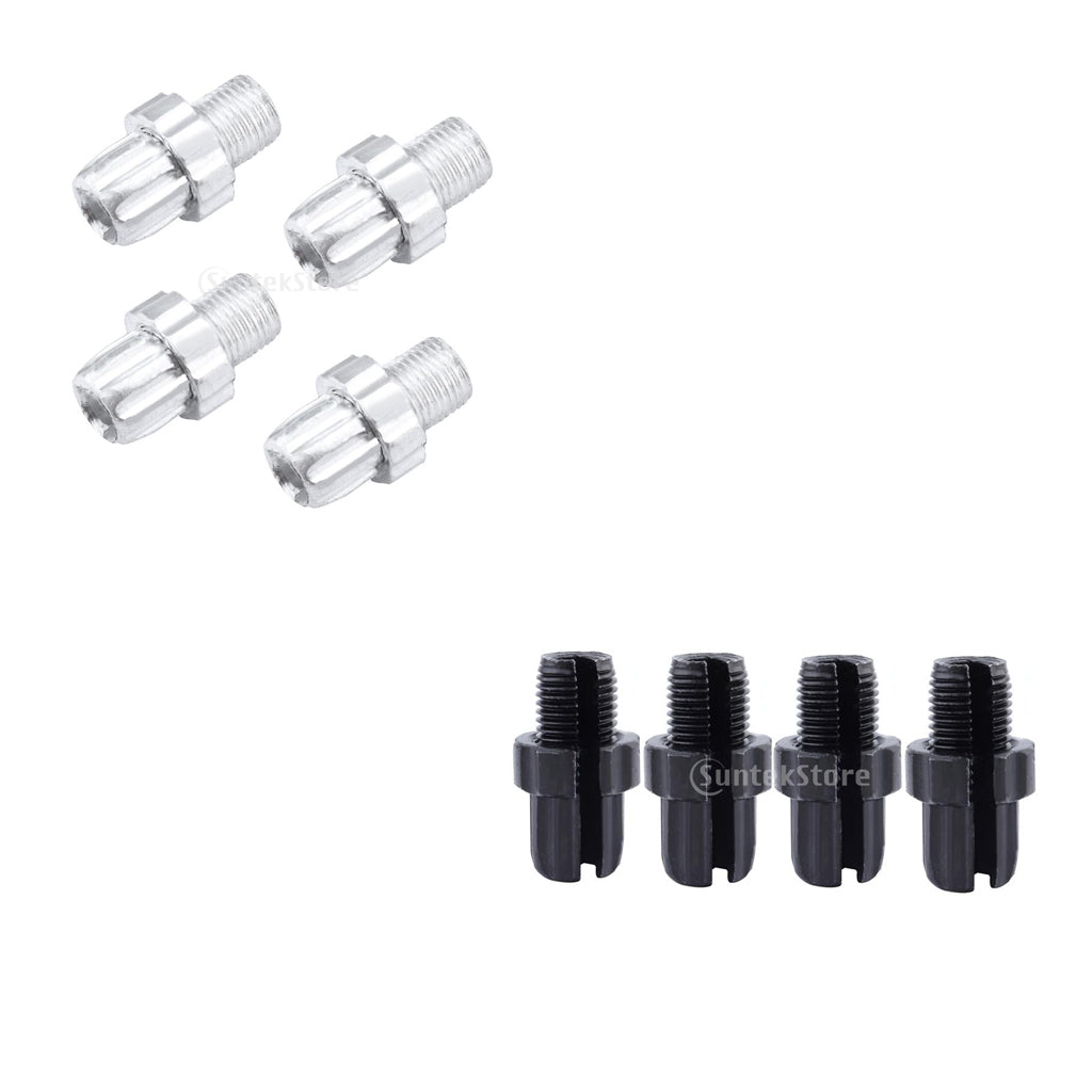 8x Aluminum Bike Brake Handle Adjustment Screw Bike Accessories Silver Black