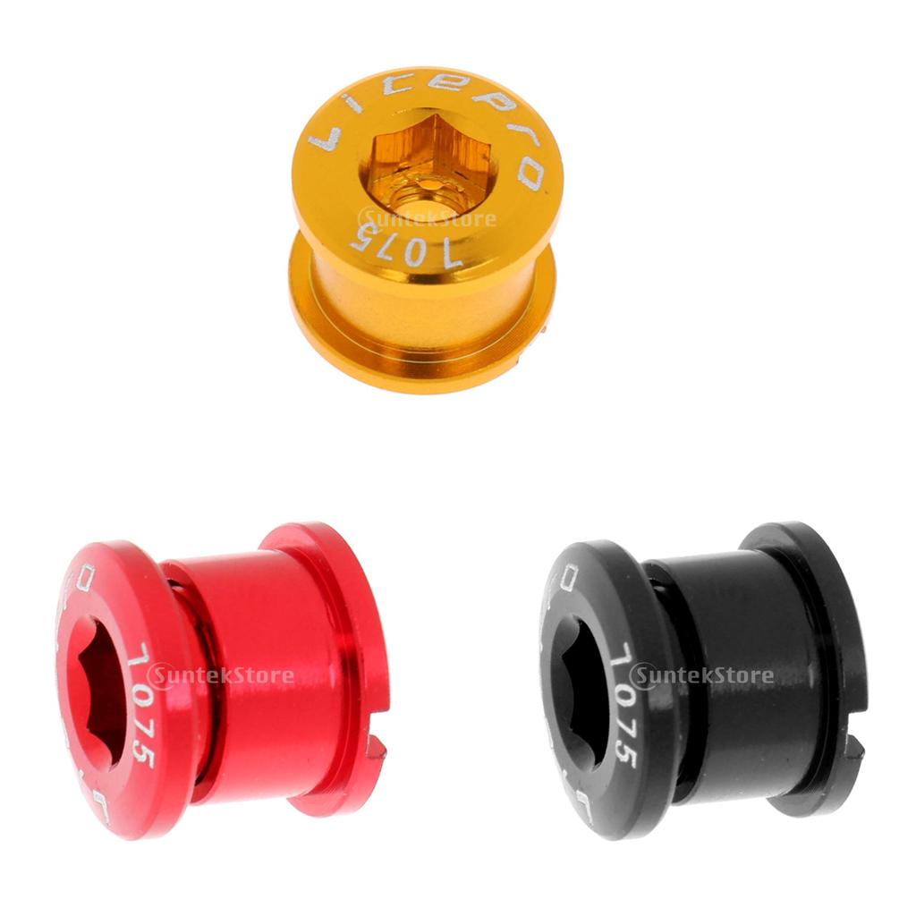 3pcs Bike Chainwheel Bolt Single Chain Wheel Crank Arm Screw Gold Red Black