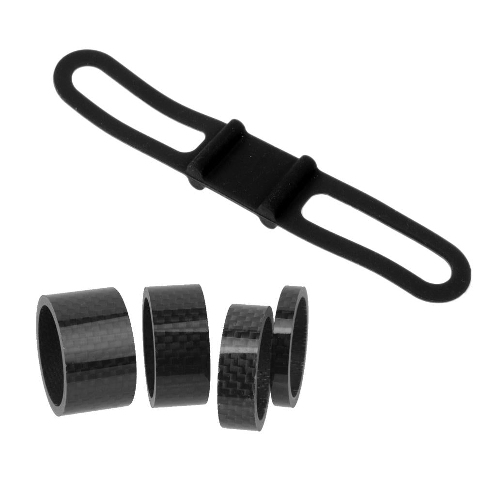 Bike Silicone Band Phone Ribbon Mount and 4pcs Carbon Fiber Washer Spacer
