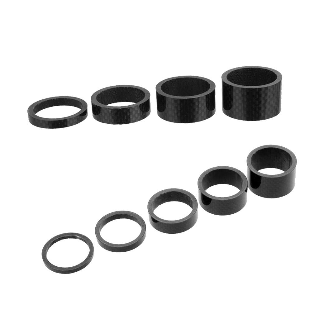 9pcs Carbon Fiber Spacer Bike MTB Bicycle Headset Stem Washer