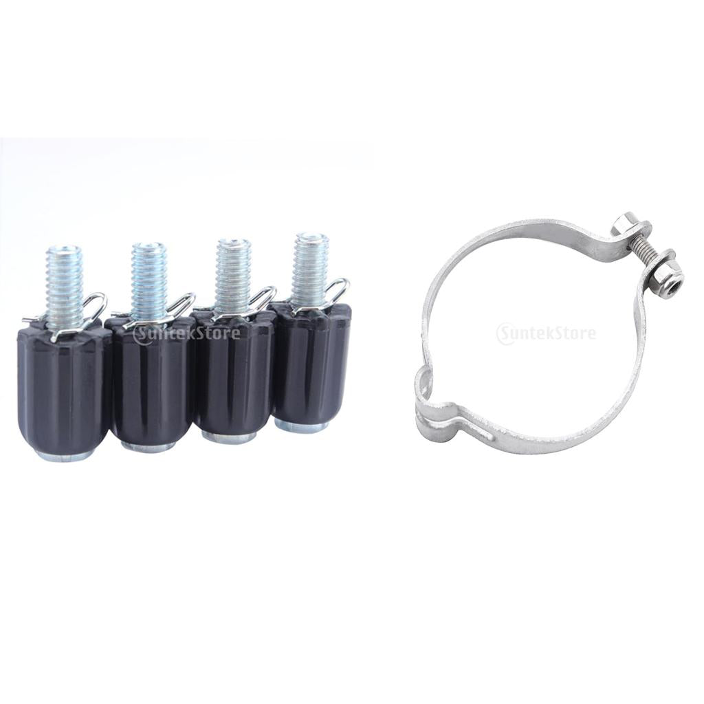 4pcs Bike Brake Adjuster Screws Bicycle Tool + 1pcs Bicycle Cable Tube Clamp