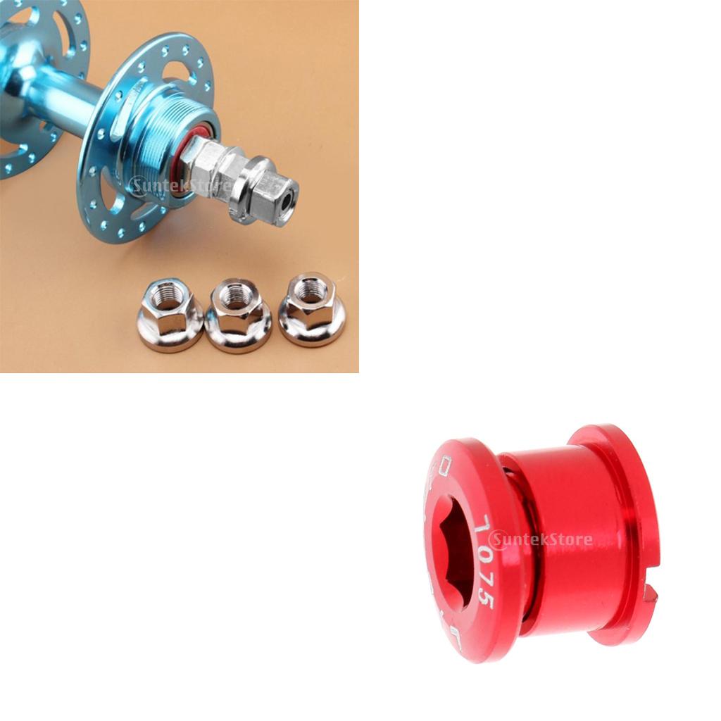 1 Pair Bicycle Bike Nuts Track Wheel Nuts + 1pcs Alloy Bike Crank Arm Screw