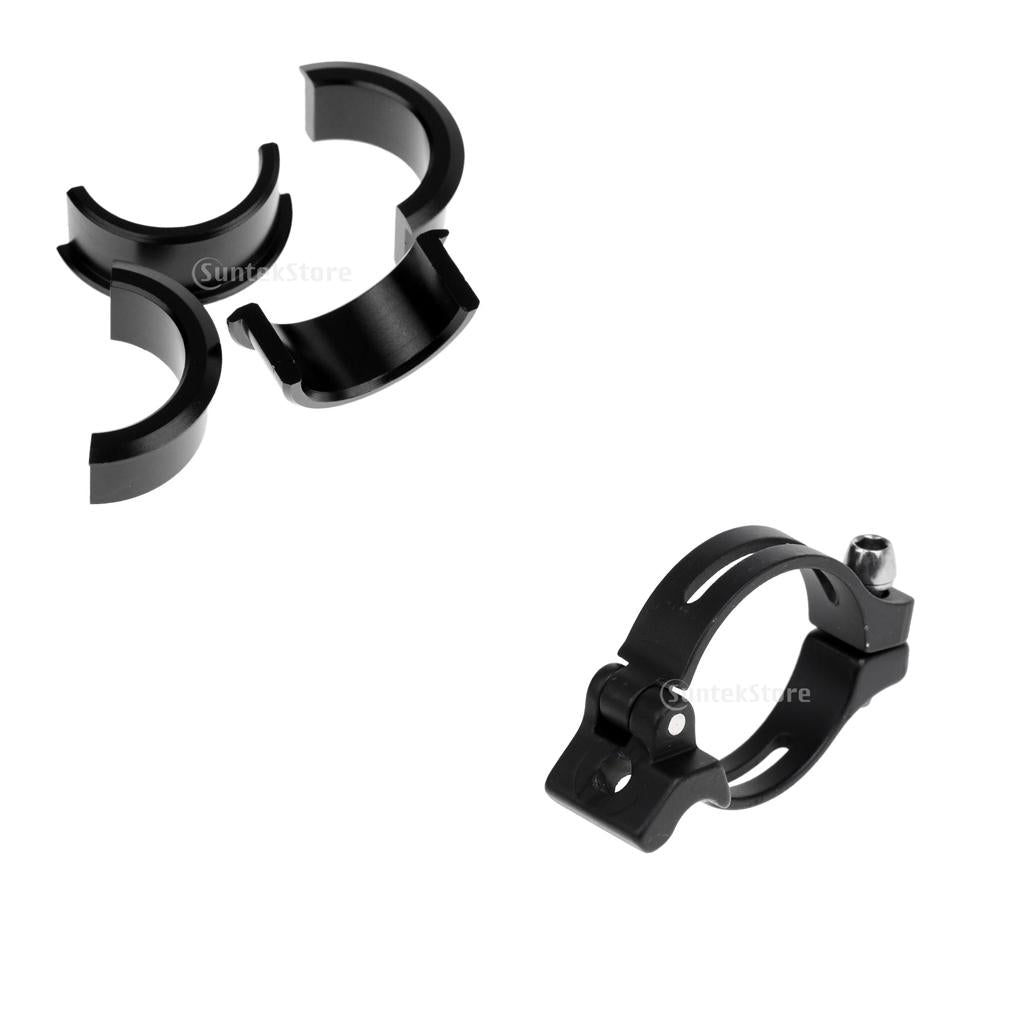 1 Set Mountain Bike Bicycle Handlebar Shim + 1 Piece Front Derailleur Clamp