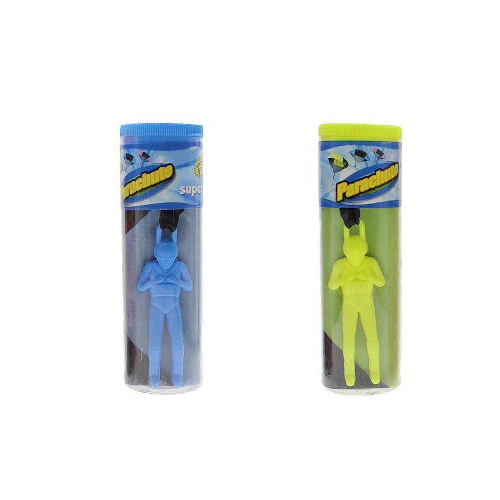 2x Free Toy Hand Throwing Parachute Kite Toy, Fluorescent Dreen+ Blue