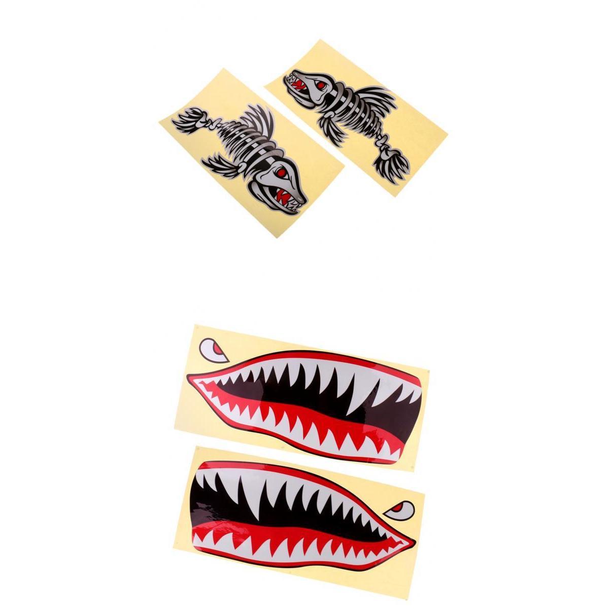 4x Waterproof Funny Stickers Vinyl Decals for Kayak Fishing Boat Canoe Ship