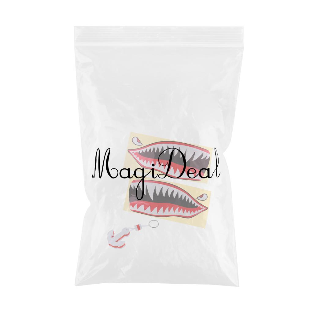 2pcs Kayak Boat Stickers Decals + EVA White Marine Floating Buoyant Key Ring