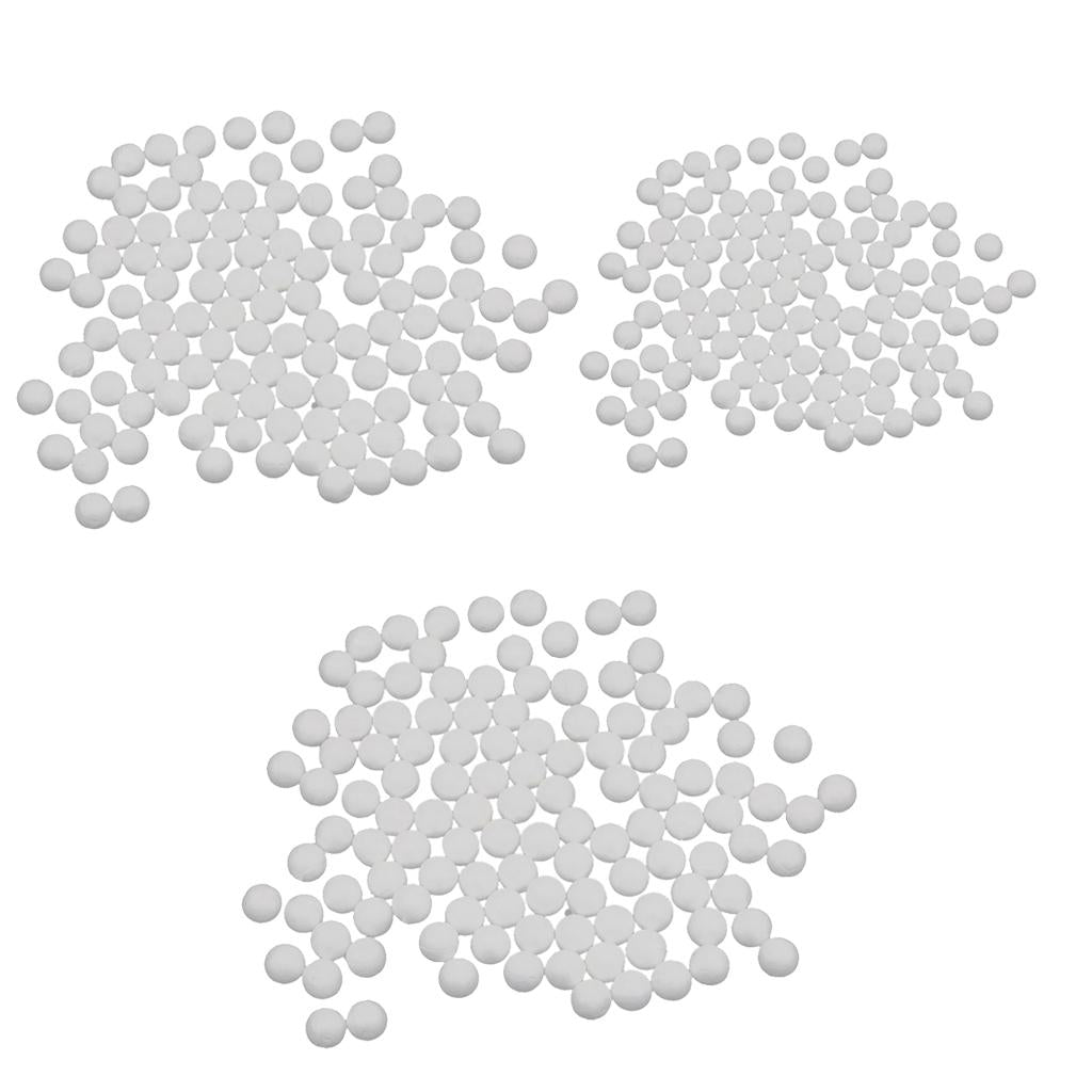 300 Pieces 15mm 20mm 25mm Mixed White Modelling Craft Polystyrene Foam Balls