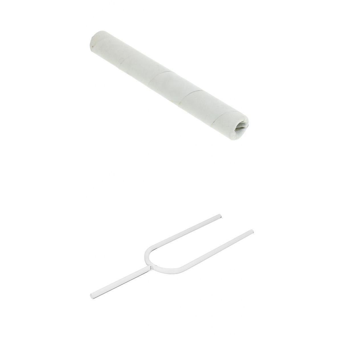 Clear Crystal Tuning Fork for Sacral Singing Bowl 12mm+Suede Mallets