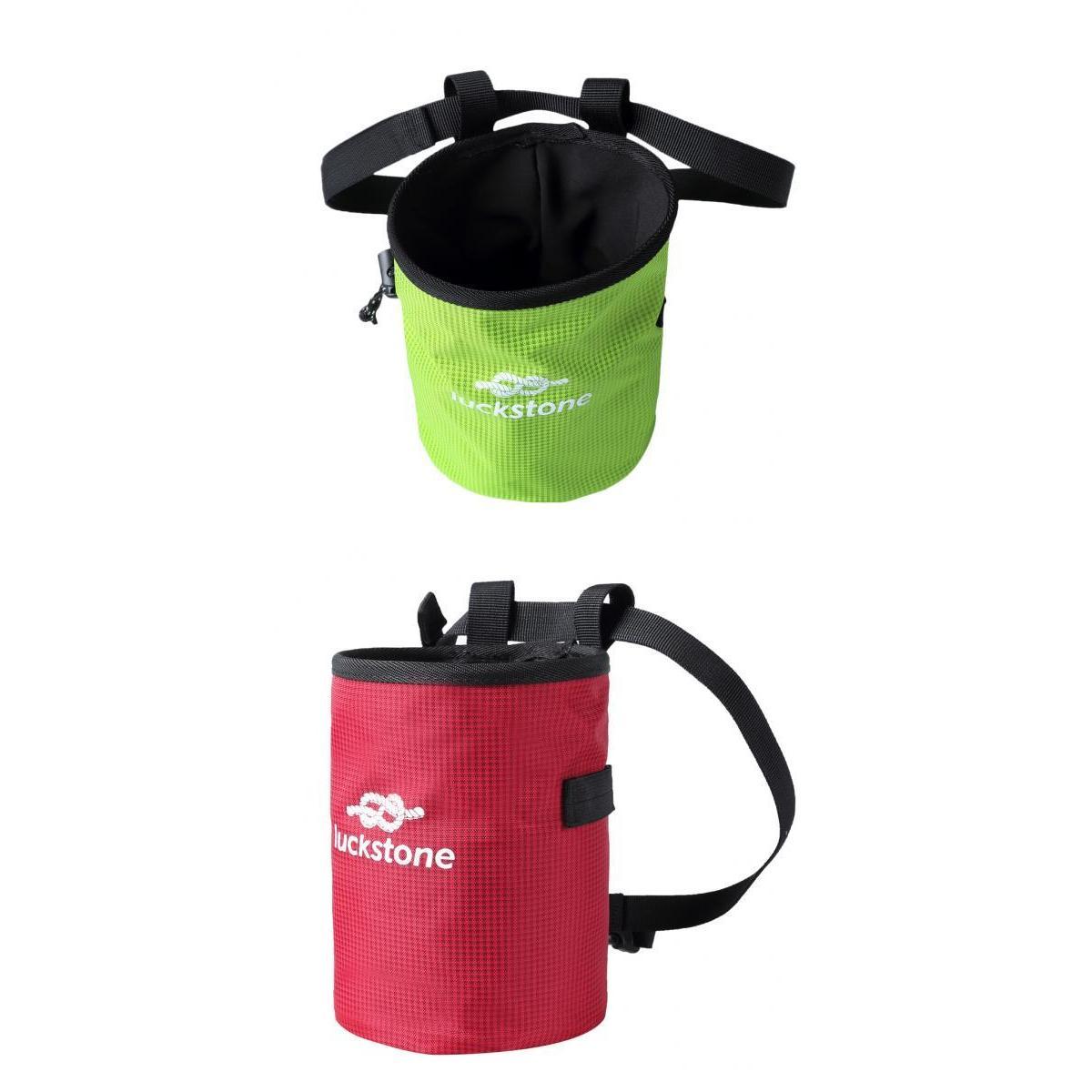 2 Pieces Rock Climbers Outdoor Climbing Chalk Bag with Adjustable Belt
