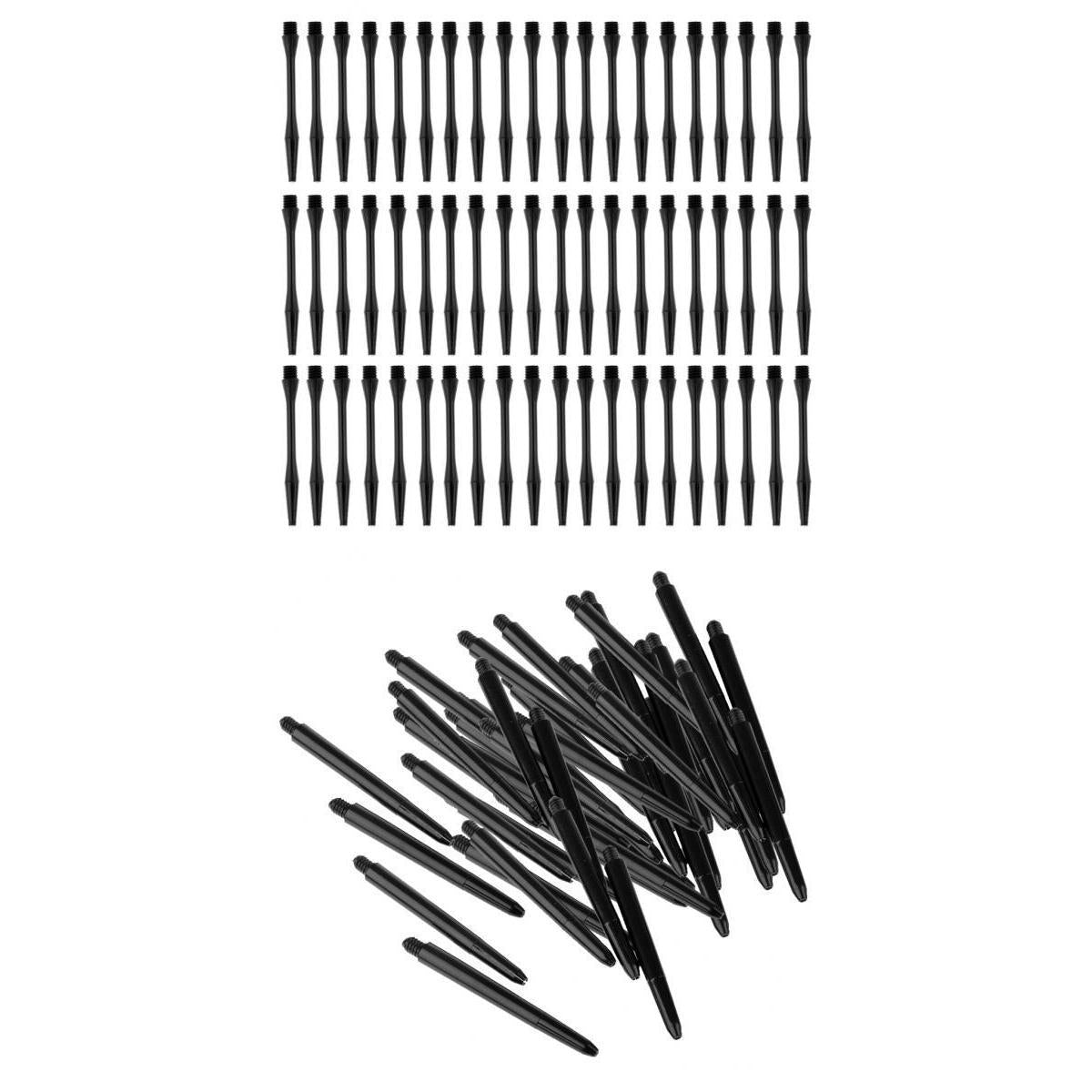120 Pcs Thread Plastic Re-Grooved Dart Stems Shafts Black