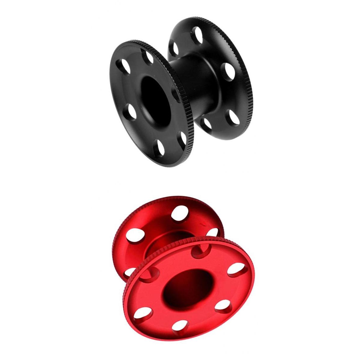 2 Pieces Kit Scuba Dive Finger Spool Snorkeling Guide Line Reel Black Red