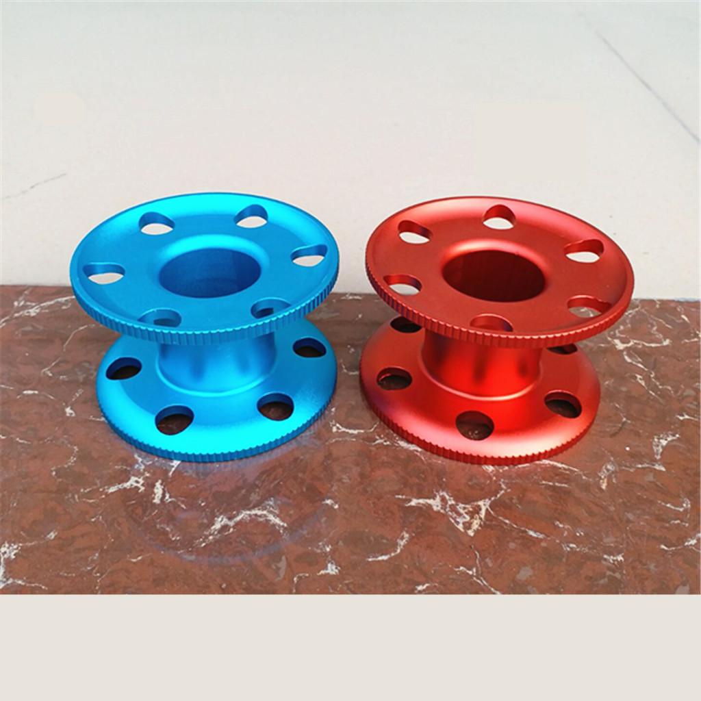 2 Pieces Kit Scuba Dive Finger Spool Snorkeling Guide Line Reel Blue Red