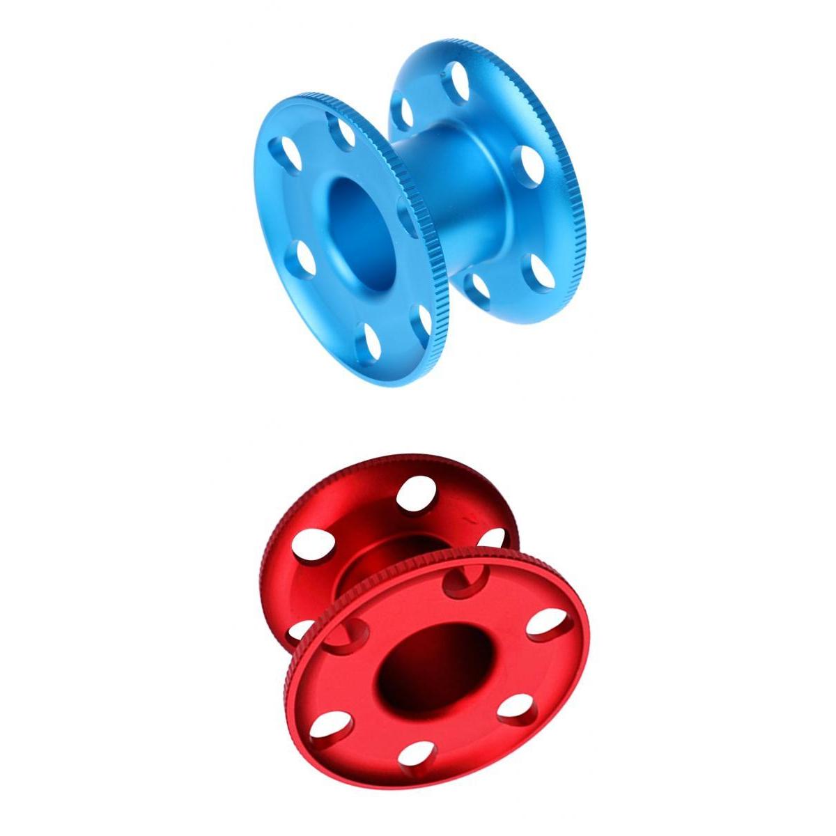 2 Pieces Kit Scuba Dive Finger Spool Snorkeling Guide Line Reel Blue Red
