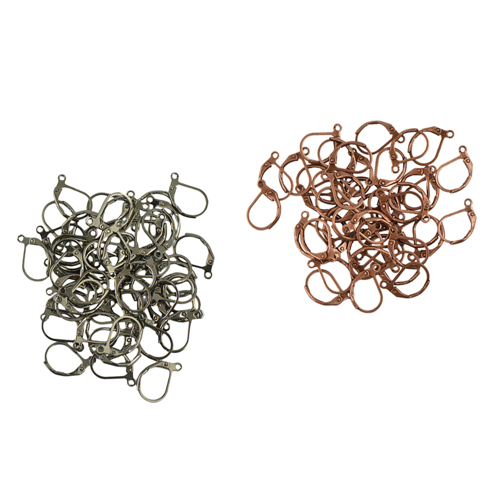 100Pcs Leverback Earrings Hook Ear Wire Clip Ear Findings for DIY Earrings