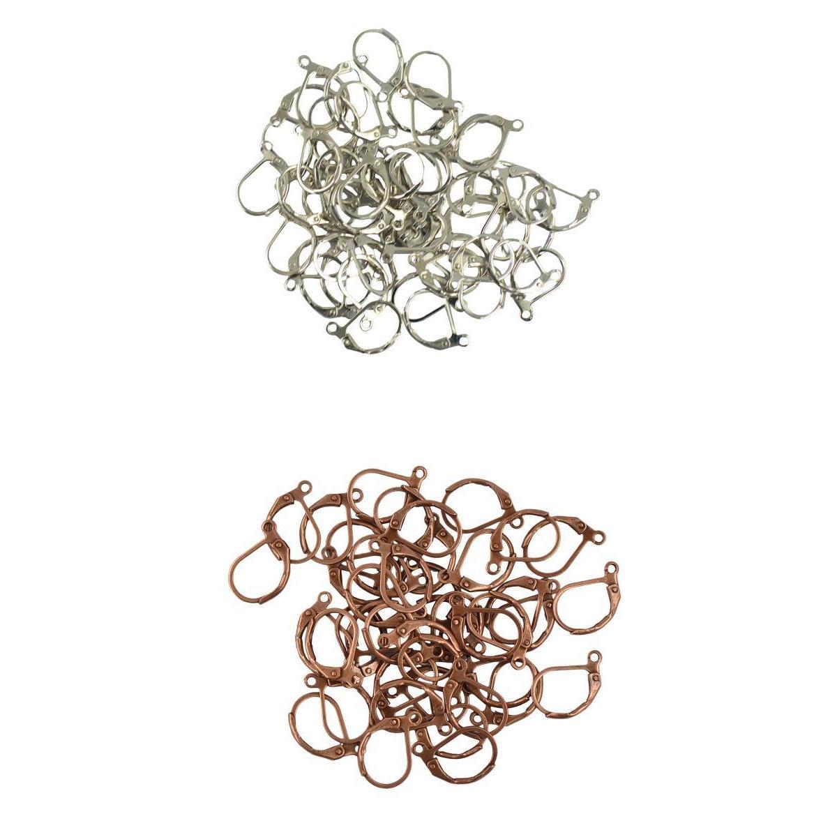 100Pieces Earrings Hook Ear Wire Earring Clip Ear Findings for DIY Earrings