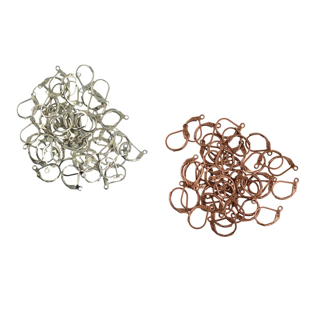 100Pieces Earrings Hook Ear Wire Earring Clip Ear Findings for DIY Earrings