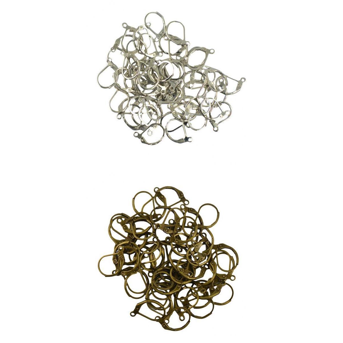 100Pcs Earrings Hook Earwire Earring Clip Wire Ear Findings for DIY Earrings