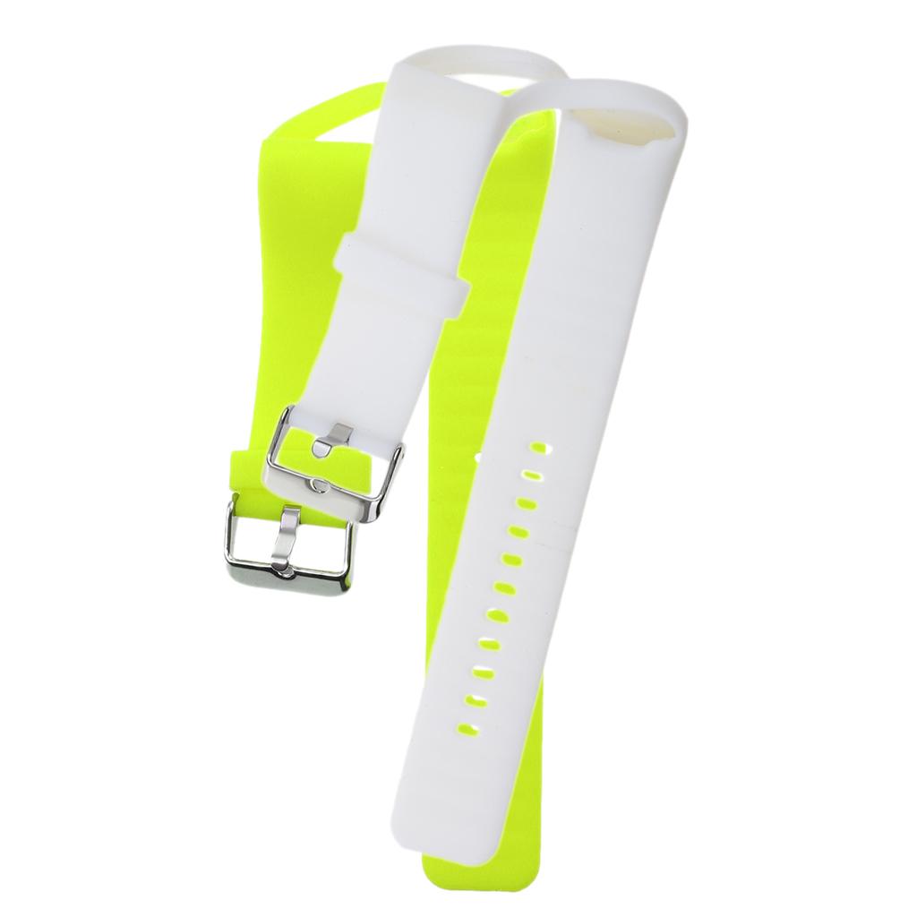 2 Pieces Silicone Wrist Band Replace Strap for Polar A360 Watch Lime + White
