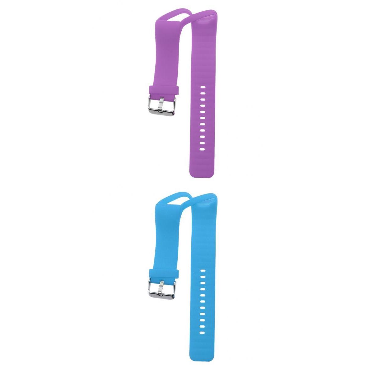 2 Pieces Silicone Wrist Band Replace Strap for Polar A360 Watch Purple+Blue